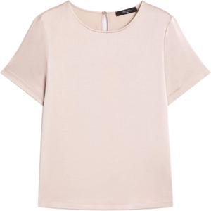 Weekend Max Mara топ с коротким рукавом и вырезом "замочная скважина" WEEKEND MaxMara, розовый