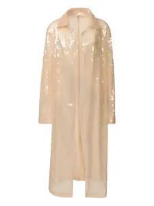 Пальто с пайетками Fabiana Filippi, нейтральный