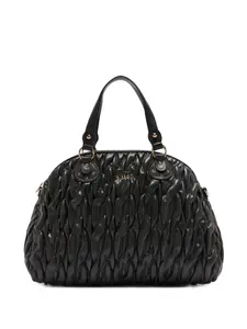 Сумка-тоут среднего размера из матлассе на молнии LIU JO, черный