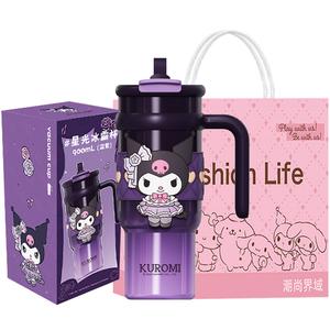 Echos Hello Kitty Ice King термостакан 900 мл Sanrio, kuromi темно-фиолетовый insulated cup+shopping bag