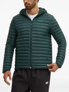 Стёганая куртка с капюшоном и логотипом Helly Hansen, зеленый