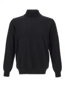Свитер с высоким воротником и манжетами в рубчик Kangra, черный