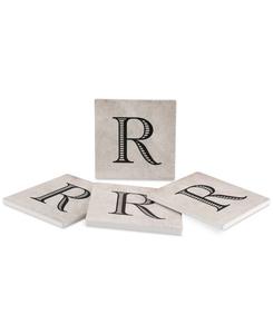 Винтажный набор подставок под стаканы с монограммой, 4 шт Thirstystone, цвет r