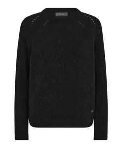 Мягкий вязаный свитер с круглым вырезом. Mos Mosh, черный