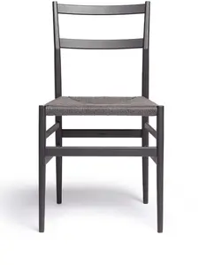 Плетеный стул из орехового дерева Cassina, черный