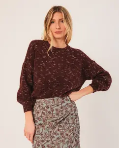 Женский джемпер с длинным рукавом и круглым вырезом Indi & Cold, фиолетовый