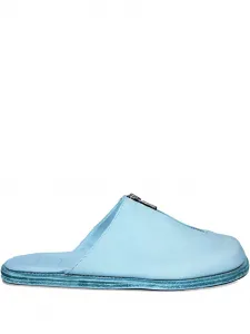 Кожаные мюли с застежкой-молнией Guidi, синий