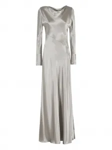 Платье макси с косым кроем Alberta Ferretti, серый