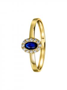 Овальное кольцо из золота 585 пробы Lucardi