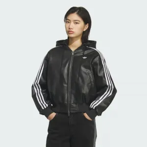 кожаная куртка adidas Double Leather Jacket Pad