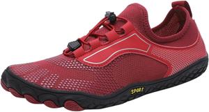 Водные туфли для женщин и мужчин, быстро сохнущие акваноски, противоскользящие туфли для дома и улицы, для плавания, пляжа, бассейна, серфинга, йоги, лодок и путешествий Generic, красный