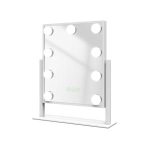 Косметическое зеркало прямоугольное с подсветкой белое Emke, белый