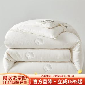 Boyang Одеяло 200х230 см, 4 кг, из газированной ткани, хлопок Синьцзян, цвет Off-White