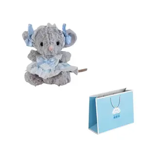 Милый костюм, Little Mouse, сладкий стиль Gray Mouse Dolls плюшевая кукла высота 15см Nodding Bud Bug