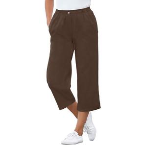 Женщина в женских 7-дневных джинсовых капри больших размеров Woman Within, цвет Chocolate