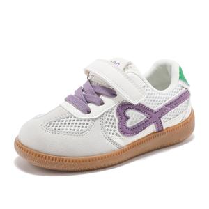 Износостойкие, легкие, амортизирующие, дышащие, низкие детские кроссовки для скейтбординга ABC KIDS, белый/зеленый/фиолетовый
