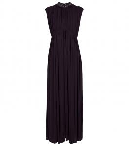 Платье макси со складками Chloé, Eternity Black