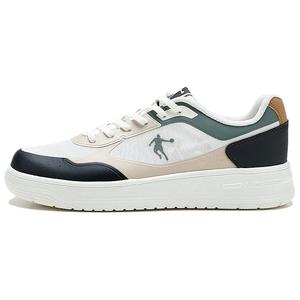 QIAODAN Нескользящие, легкие и дышащие низкие мужские кроссовки для скейтбординга цвета слоновой кости и березы