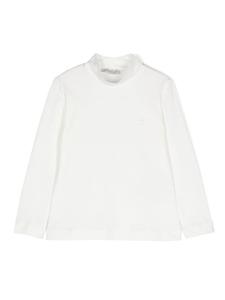 Monnalisa футболка с аппликацией логотипа, белый