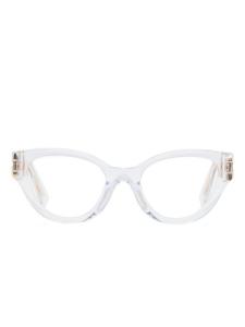 Miu Miu Eyewear очки с логотипом, нейтральный цвет