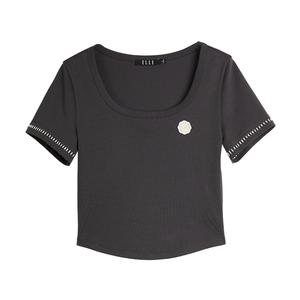 Футболка Women's Square Collar ELLE, темно-серый