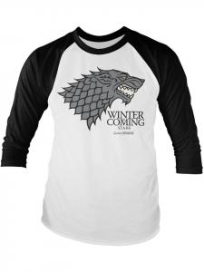 Футболка Stark Sigil Baseball Long Sleeve Tee Game of Thrones, белый