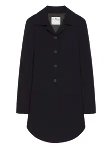 Пальто строгого кроя на пуговицах Courrèges, черный