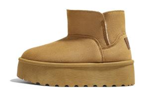 Утепленные высокие короткие ботинки для женщин RENBEN, коричневый