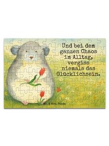 Mr. & Mrs. Panda Дизайн в виде цветка шиншиллы-пазла с надписью белым цветом