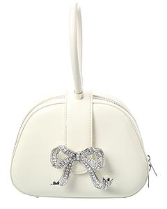 Self-Portrait Кожаная мини-сумка с верхней ручкой, белый