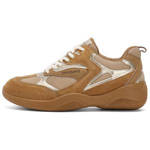 BELLE Женские противоскользящие износостойкие низкие массивные кроссовки - коричневые, цвет Brown