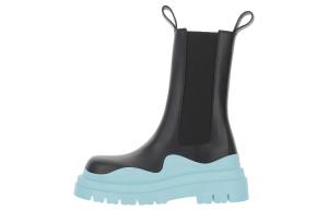 Женские ботинки челси Bottega Veneta Tire, черный/голубой