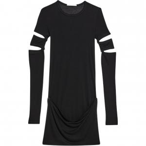 Мини-платье с прорезями Helmut Lang, черное