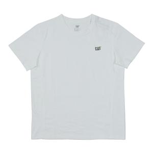 Футболка мужская с круглым вырезом, прямой крой CAT, белый