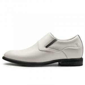 GOG Мужские туфли для костюма низкие белые с увеличение роста на 6,5 см, цвет White Height Increasing 6.5cm-0823756-2ZA