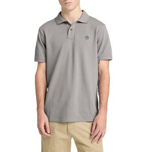 Timberland Футболка-поло мужская серая с воротником-поло умеренная