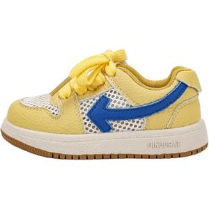 Нескользящие, износостойкие, дышащие, низкие детские кроссовки для повседневной носки. QINUOSHU, желтый