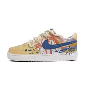 Кеды мужские, Обувь для скейтбординга Court Vision 1, мужские, низкие, синий Nike