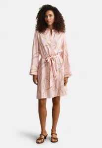 Платье-Рубашка с принтом и поясом Gant, Apricot Pink