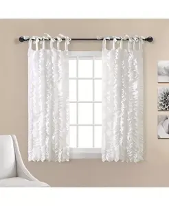 Оконные шторы с оборками София Lush Decor, white