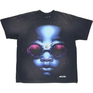 Футболка Hellstar Goggle 'Black/Blue', черный