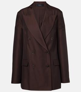 Блейзер из шелка и хлопка Валери Joseph, Ebony