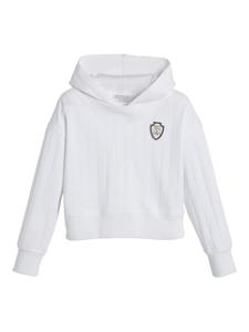 Толстовка Brunello Cucinelli Kids с логотипом и аппликацией, белый