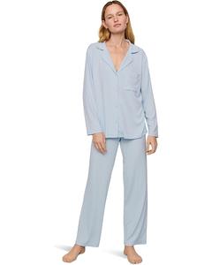 Пижама Eberjey Gisele Rib Long Pj Set, цвет Nantucket Breeze