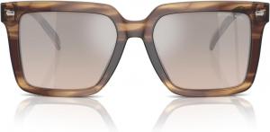 Michael Kors мужские солнцезащитные очки Mk2217u Abruzzo Universal Fit Square, Brown Horn/Brown Gradient Black Mirrored