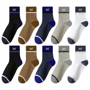 Набор унисекс носков Crew 361°, 10 pack (черный+хаки+темно-синий+серый+белый)