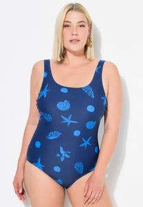 Купальник Ulla Popken SEASHELL PRINT, Dark Indigo/Dark Blue