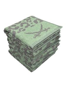 Sansibar Набор из 6 гостевых полотенец LEO, 100% хлопок, леопардовый принт, цвет лагуна/антрацит