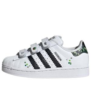 Кроссовки (PS) adidas x Minecraft Superstar Creepers 'White Core Black', белый