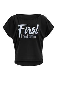 Спортивная футболка Winshape Kurzarmshirt Ultra Light mit Glitzer Aufdruck MCT002, цвет schwarz/glitzer/weiß